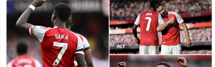 体育直播-阿森纳官方祝萨卡24岁生日快乐，球员为枪手出战265场71球71助